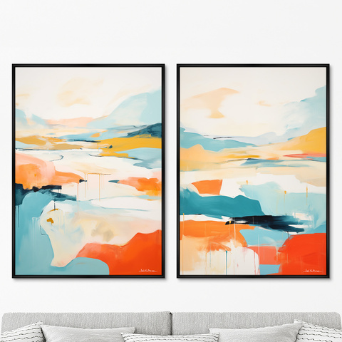 ArtNoMore - Набор из 2-х репродукций картин на холсте Landscape Collection, Foothills, 2024г.