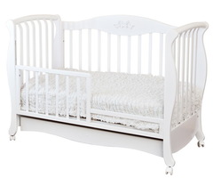 С 553 Кровать детская Елизавета накладка №27 бабочки (шоколад)