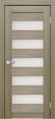 Межкомнатная дверь Велюкс 1 Ясень сноу / Цвет Тон Неаполь / Остекление "Сатинат белое" / Двери Верда