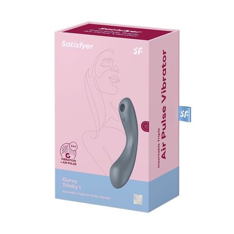 Satisfyer Curvy Trinity 1 Вибромассажер Серо-голубой