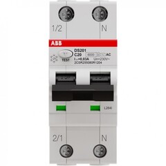 Выключатель автоматический дифференциального тока ABB DS201 C20 AC30 20А 30мА 2CSR255080R1204