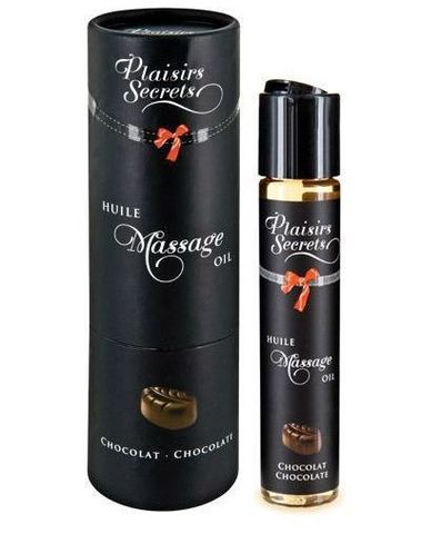 Массажное масло с ароматом шоколада Huile de Massage Gourmande Chocolat - 59 мл. - Plaisir Secret 826001