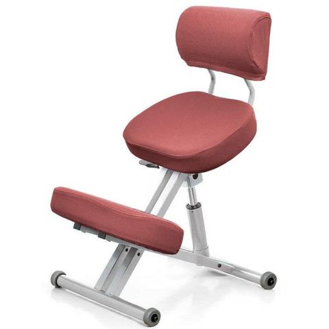 Стул коленный Smartstool KM01B (спинка + газлифт) розовый