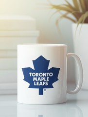 Кружка с рисунком НХЛ Торонто Мейпл Лифс (NHL Toronto Maple Leafs) белая 003
