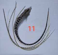 Перья петуха в волосы 25-30 см. 6 шт. (натуральный)