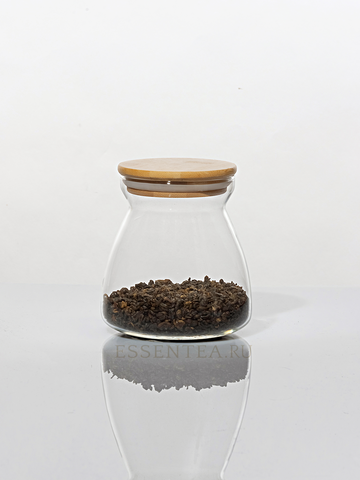 Банка стеклянная "Корли" с бамбуковой крышкой 650 мл