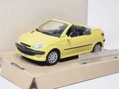Peugeot 206 cabrio open yellow Cararama 1:43