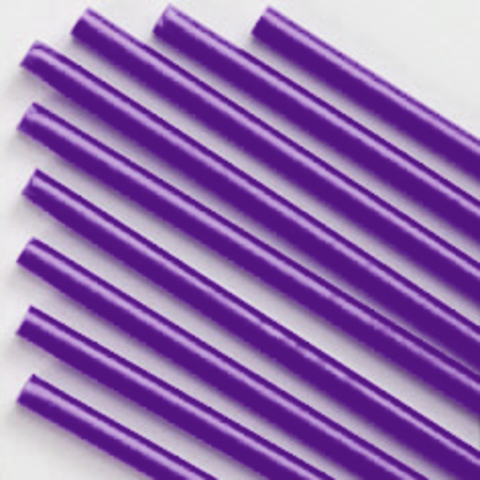 Трубочки полимерные для шаров, флагштоков и сахарной ваты, Фиолетовые, диаметр 5 мм, длина 370 мм, 100 шт.