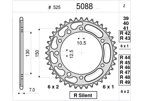 Звезда ведомая Ognibene 5088-R48 (JTR300.48)