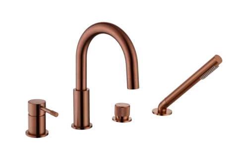 Boheme 460-CB Смеситель врезной на борт ванны UNO COPPER BRUSHED
