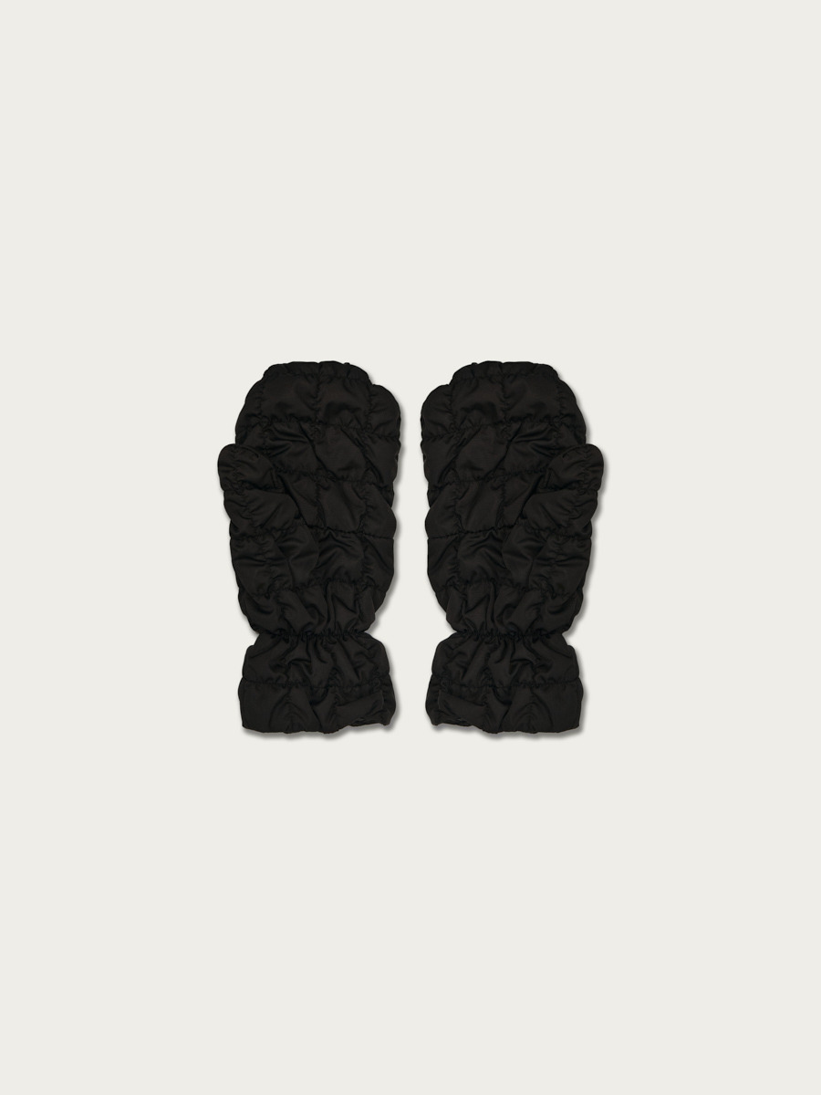 

Варежки Стокгольм стеганые со сборкой, Черный