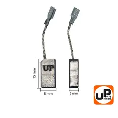 Щетка графитовая UNITED PARTS 5х8х15мм для BOSCH GWS600/750/850 (аналог 1607014145) (10шт) 90-0429