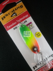 Блесна зим. GK Willmans Jig Killer 7гр. 57мм. цв.346 UV Glow
