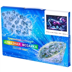 
          Алмазная мозаика Alingar, на подрамнике, с полным заполнением, (глянц), 20х30 см, 19 цветов, "Звездный волк"