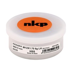 Плашка М12х1,75 DINEN22568 (LH-Левая) HSS 6g 38х14мм NKP 250120N