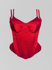 Корсет Agdali Brand атласный однотонный с двойными лямками