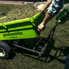 Садовая тележка Greenworks G40GCK4 40V (106 л) самоходная аккумуляторная, с АКБ 4 А/ч и ЗУ