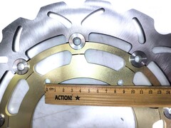 Диск тормозной передний на Yamaha YZF R6 / YZF R1 / YZF R1M / MT-10 ABS и другие, золотой лепестковый