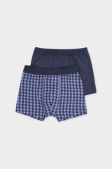 трусы/ уп  для мальчика  К 1980-2уп/черное море,пыльно-голуб.джинс,клетка