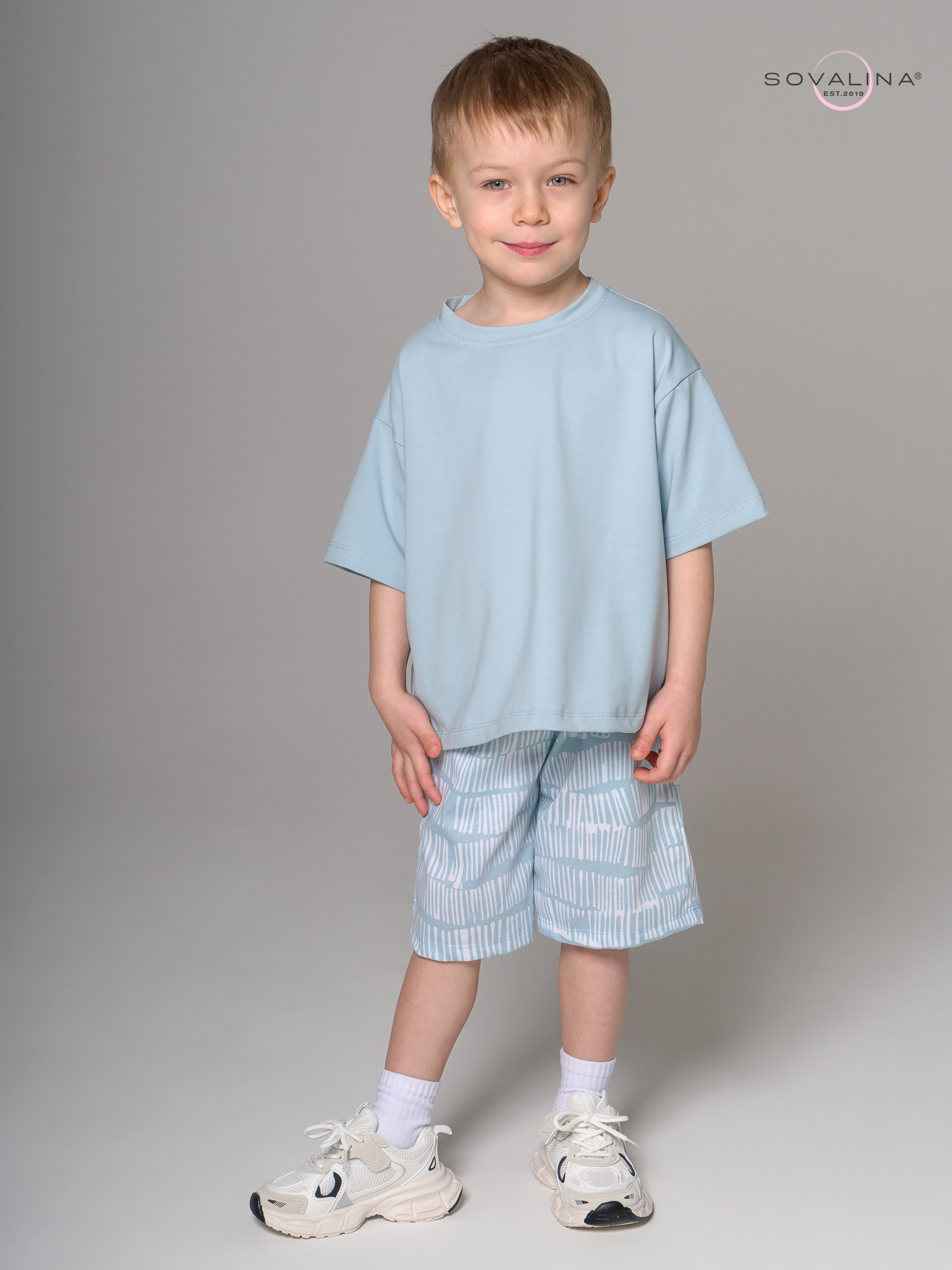 Костюм Light men бирюза-белые волны MAX