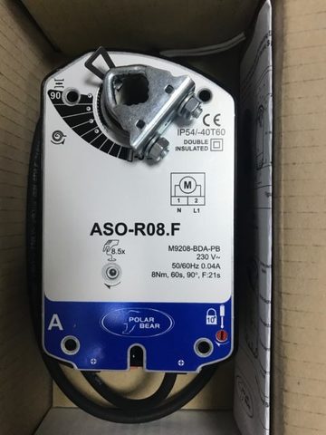 Электропривод Polar Bear ASO-R 08.FS с моментом вращения 8 Нм с возвратной пружиной
