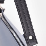 Сумка Саломея 1038 гладкий серо-голубой + черный