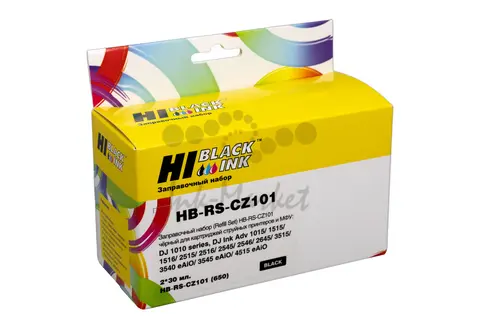 Заправочный набор Hi-Black CZ101AE для HP DJ 2515/3515, для картриджа №650, Black, 2x30мл