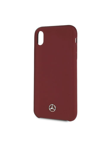 Чехол Mercedes для iPhone XR / логотип силикон красный