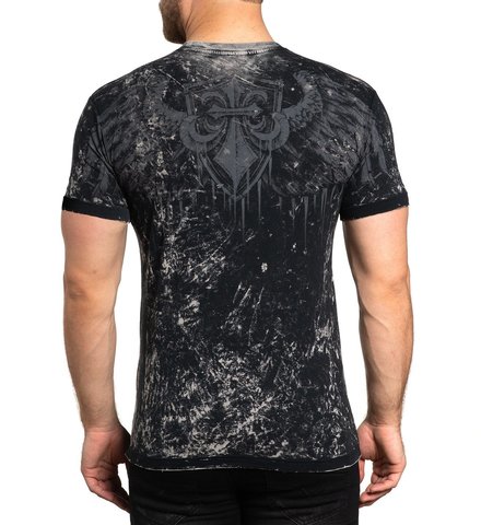 Affliction | Футболка мужская двусторонняя SPIRIT HUNTER A23720 спина черного цвета