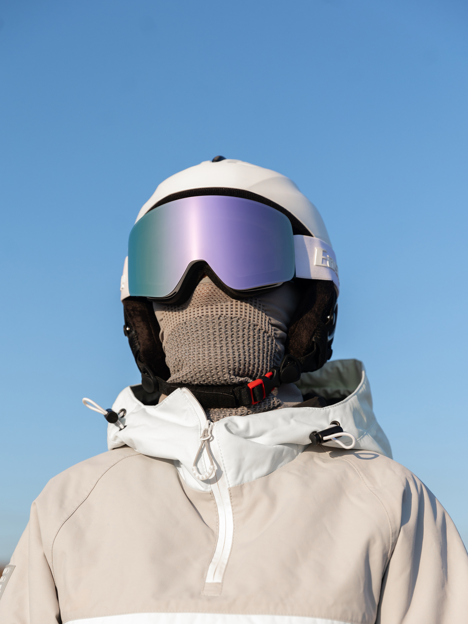 Маска горнолыжная EasyRider WHITE цвет фиолетовый