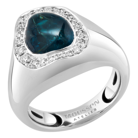 Кольцо с Турмалином и Бриллиантами, R0030-74/1