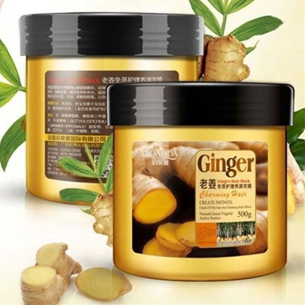 Укрепляющая маска для волос с экстрактом имбиря BioAqua Ginger Hair Mask