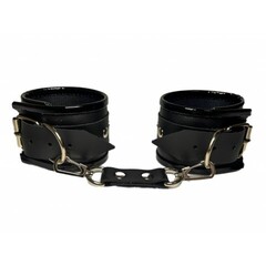 Наручники из эко-кожи черные