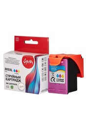 Струйный картридж Sakura 3YM63AE (№305XL Tri-colour) для HP DeskJet 2710, 2120, 2721, 2722, 2723, 2724; DeskJet Plus 4110, 4120, 4122, 4130; ENVY 6010, 6020, 6022, 6030, 6032, 6034; ENVY Pro 6420, 6422, 6430, 6432, водорастворимый тип чернил, триколо