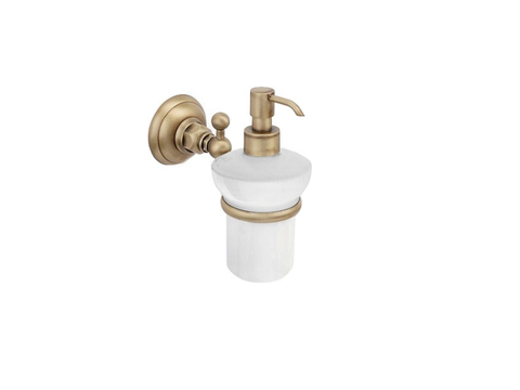 Nicolazzi Classici 1489 BZ Дозатор для жидкого мыла, Nicolazzi, Accessori Classica, вертикальный, с нажимным управлением, глубина, мм-158, высота, мм-171, настенный, крепеж-есть, цвет-Bronzed Plated