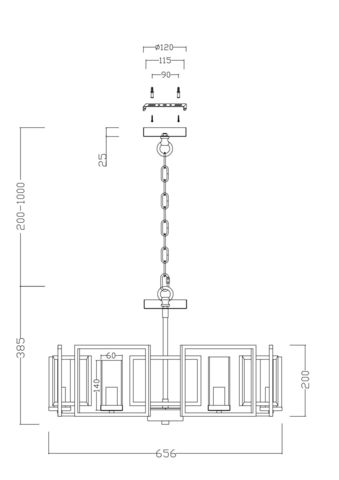 Подвесной светильник Maytoni Bowi H009PL-06G