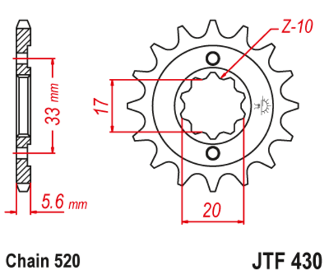 Звезда ведущая JTF430-14