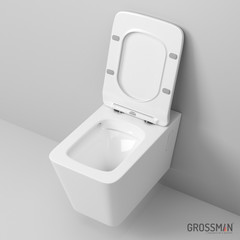 Унитаз подвесной Grossman GR-4414S с тонкой крышкой
