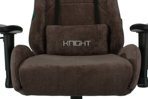 Кресло игровое Zombie VIKING KNIGHT Fabric темно-коричневый Light-10 с подголов. крестовина металл Бюрократ