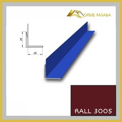 Аквилон для откоса металлический RALL 3005-Красное вино 0,45мм 2м