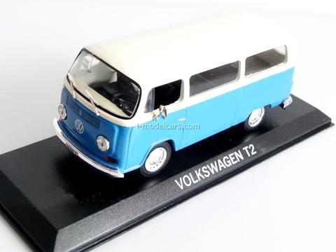 VW T2 Volkswagen blue-white 1:43 DeAgostini Masini de legenda #75