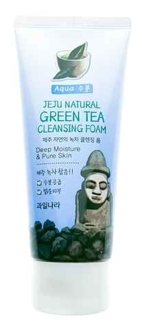 Welcos Jeju Natural Green Tea Cleansing Foam Пенка для умывания