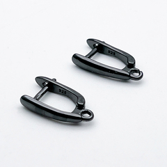 Ювелирные швензы с покрытием черный металл, размер 17*3 мм, цена за пару