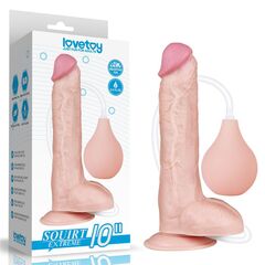 Реалистичный фаллоимитатор с имитацией эякуляции 10 Squirt Extreme Dildo - 25,4 см. - 