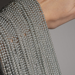 Хрустальный жемчуг, оттенок "Пепельная дымка", шар 3мм