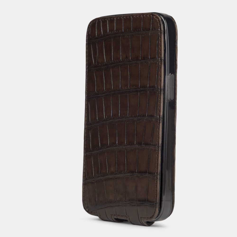 Case for iPhone 13 Pro - alligator brown