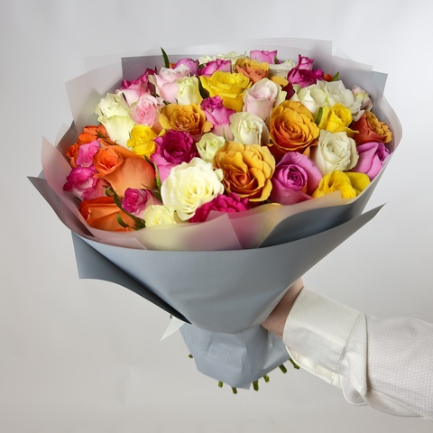 Букет из 51 розы Кения микс