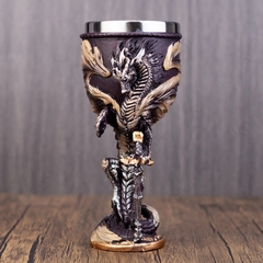 Кубок бокал для вина Черный дракон с черным мечом 200 мл, фото 1