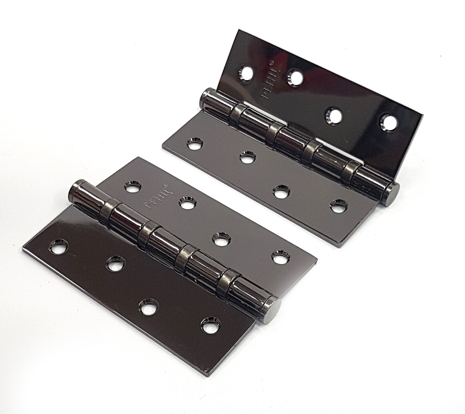 Петли (комплект) врезная универсальная без колпачка Ренц IN100-4BB FH BN (2шт), цвет никель черный (гарантия - 12 месяцев)