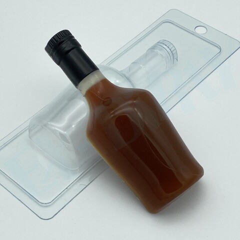 Форма пластиковая: Бутылка коньяка округлая